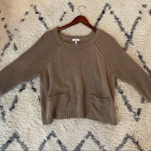 Pacsun tan cropped sweater
